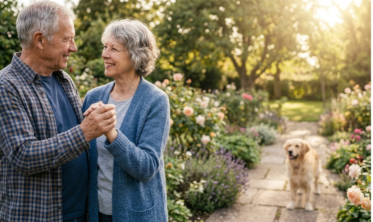 partners reconnecting intimately in midlife
