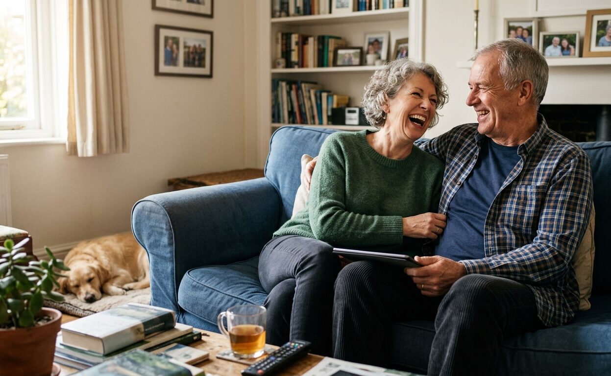 couple reconnecting intimately after 40